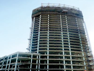 青岛莱钢大厦,3600吨,33层